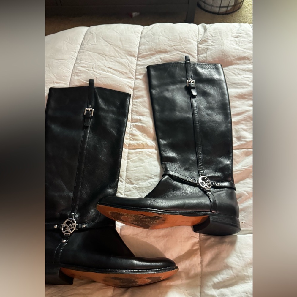 Coach Womens Black Leather Boots